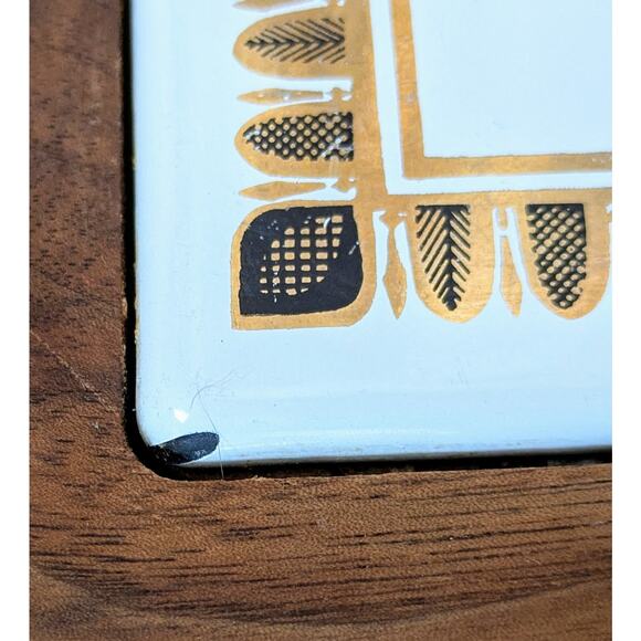 Vintage Georges Briard Wood & Ceramic Cheese Charcuterie Cutting Board 16"x7.25" - Picture 10 of 10